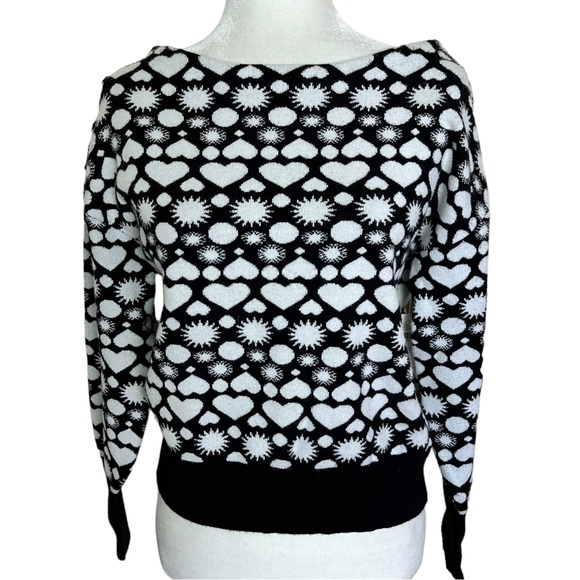 Anthropologie Maeve Boat Neck Heart Sweater Size XS NWT - Picture 3 of 17